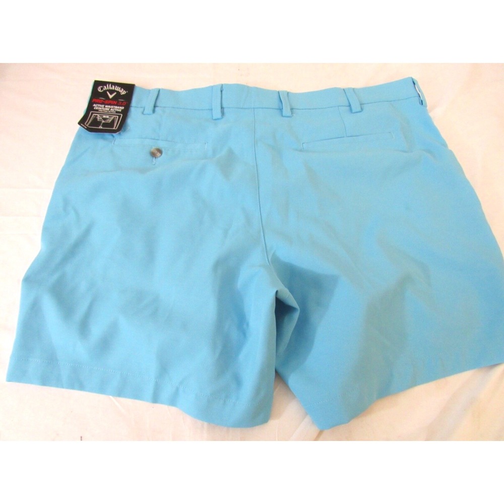 Callaway Pro Spin 3.0 Golf Light Blue Stretch Polyester Golf Shorts Sz 40